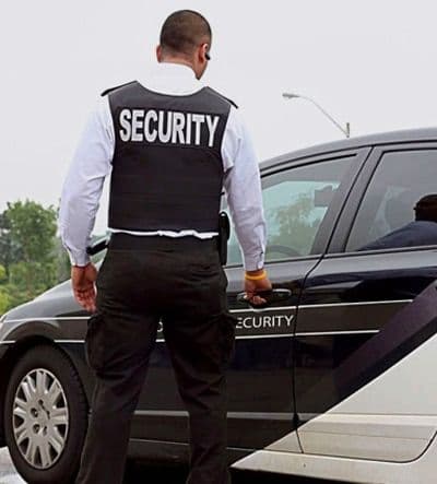Security patrol vehicle on duty